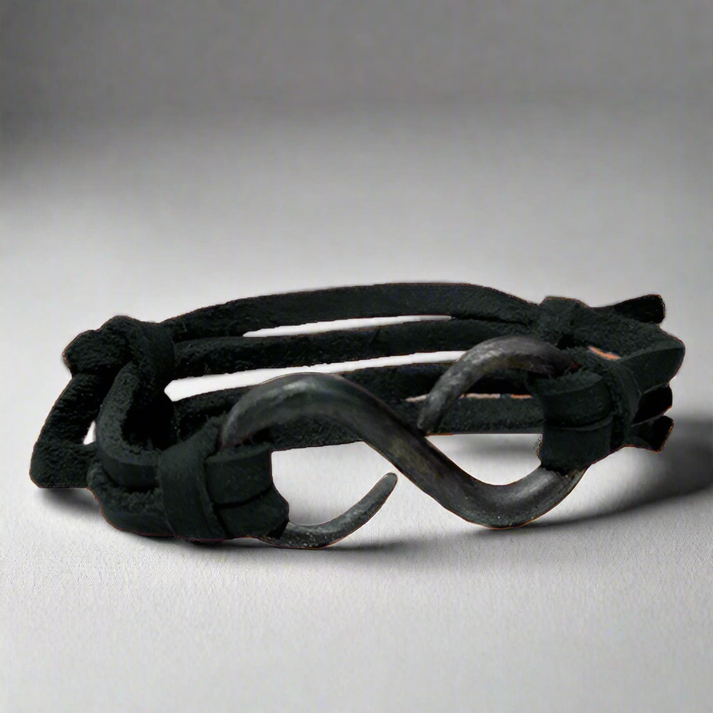 Infinity Leather Metal Bracelet