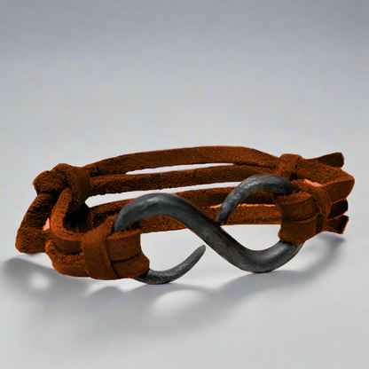 Infinity Leather Metal Bracelet