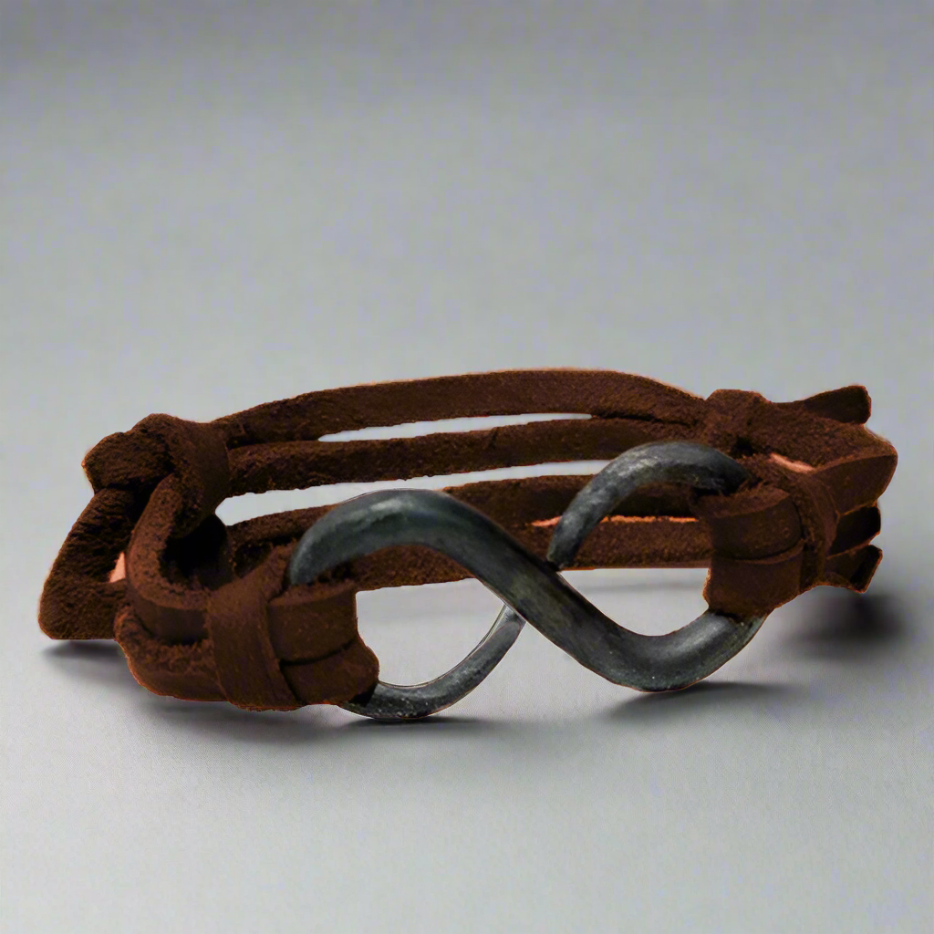 Infinity Leather Metal Bracelet