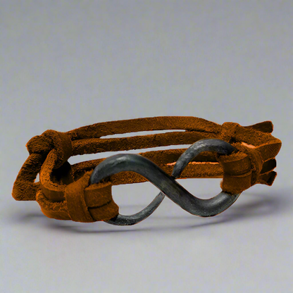 Infinity Leather Metal Bracelet