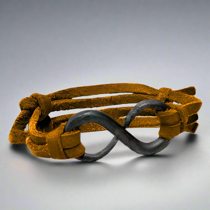 Infinity Leather Metal Bracelet